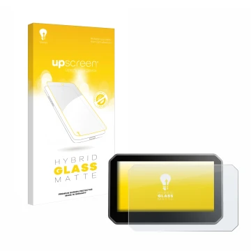 Parte frontal de un envase de producto con el logotipo de la marca upscreen. Al lado se muestra el dispositivo Elegoo Centauri