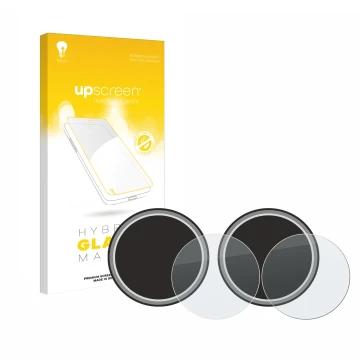 Parte frontal de un envase de producto con el logotipo de la marca upscreen. Al lado se muestra el dispositivo Numark NS4FX (J