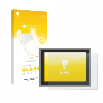 Parte frontal de un envase de producto con el logotipo de la marca upscreen. Al lado se muestra el dispositivo Megger MFT-X1 c