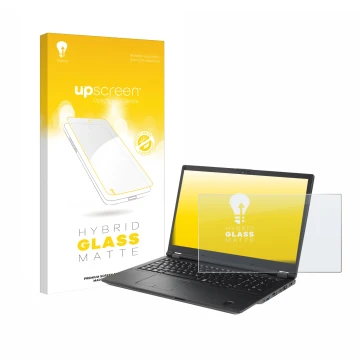 Parte frontal de un envase de producto con el logotipo de la marca upscreen. Al lado se muestra el dispositivo Fujitsu Lifeboo