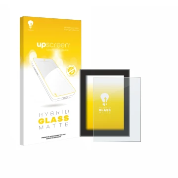 Parte frontal de un envase de producto con el logotipo de la marca upscreen. Al lado se muestra el dispositivo Volvo XC90 (201