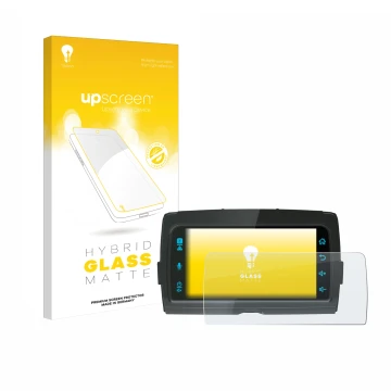 Parte frontal de un envase de producto con el logotipo de la marca upscreen. Al lado se muestra el dispositivo Diamond Audio M