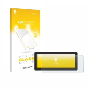 Parte frontal de un envase de producto con el logotipo de la marca upscreen. Al lado se muestra el dispositivo Vantrue Nexus 4