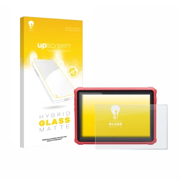 Parte frontal de un envase de producto con el logotipo de la marca upscreen. Al lado se muestra el dispositivo Launch X-431 Pr