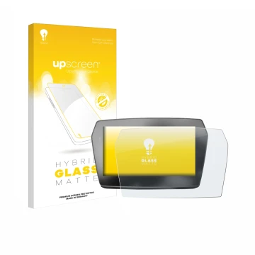 Parte frontal de un envase de producto con el logotipo de la marca upscreen. Al lado se muestra el dispositivo Voge 625 2025 c
