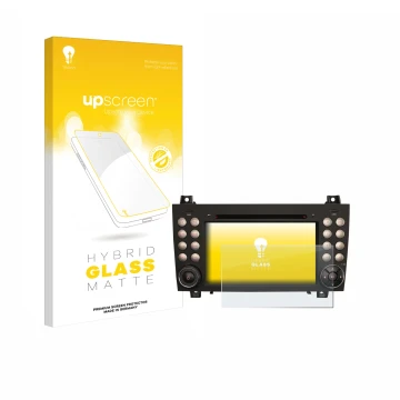 Parte frontal de un envase de producto con el logotipo de la marca upscreen. Al lado se muestra el dispositivo Erisin ES8940S 