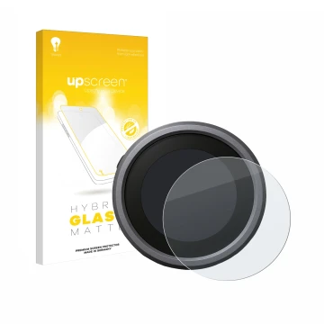 Parte frontal de un envase de producto con el logotipo de la marca upscreen. Al lado se muestra el dispositivo Honda CL500 con