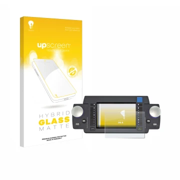 Parte frontal de un envase de producto con el logotipo de la marca upscreen. Al lado se muestra el dispositivo ESU Ecos 50220 