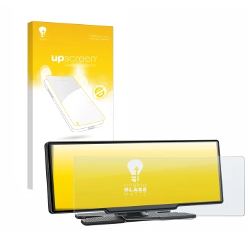 Parte frontal de un envase de producto con el logotipo de la marca upscreen. Al lado se muestra el dispositivo Avylet RC11 8.1