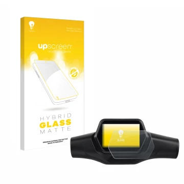 Parte frontal de un envase de producto con el logotipo de la marca upscreen. Al lado se muestra el dispositivo Segway Ninebot 