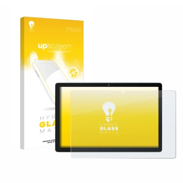 Parte frontal de un envase de producto con el logotipo de la marca upscreen. Al lado se muestra el dispositivo Yicty MB1001 10