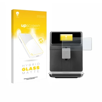 Parte frontal de un envase de producto con el logotipo de la marca upscreen. Al lado se muestra el dispositivo WMF Perfection 