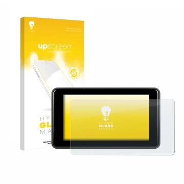 Parte frontal de un envase de producto con el logotipo de la marca upscreen. Al lado se muestra el dispositivo Vechtel Motorra
