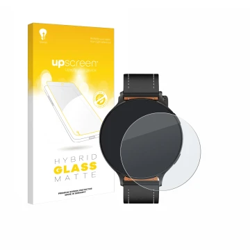 Parte frontal de un envase de producto con el logotipo de la marca upscreen. Al lado se muestra el dispositivo Pireware Nano S