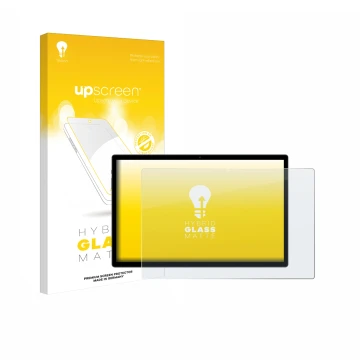 Parte frontal de un envase de producto con el logotipo de la marca upscreen. Al lado se muestra el dispositivo Foruser U310-EE