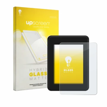 Parte frontal de un envase de producto con el logotipo de la marca upscreen. Al lado se muestra el dispositivo Neodrives simpl