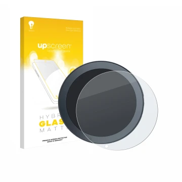 Parte frontal de un envase de producto con el logotipo de la marca upscreen. Al lado se muestra el dispositivo QJ Motor SRV 60