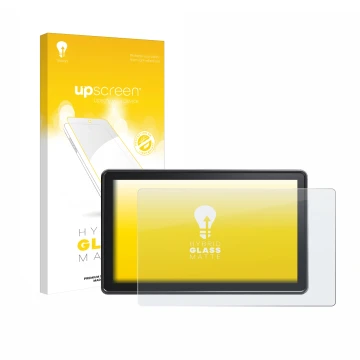 Parte frontal de un envase de producto con el logotipo de la marca upscreen. Al lado se muestra el dispositivo Osee G7 Pro con