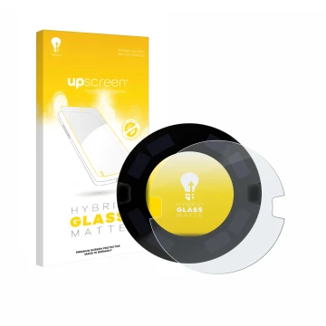 Parte frontal de un envase de producto con el logotipo de la marca upscreen. Al lado se muestra el dispositivo OOONO P-DISC NO