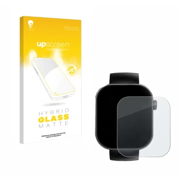 Parte frontal de un envase de producto con el logotipo de la marca upscreen. Al lado se muestra el dispositivo Cillso T80 2.01