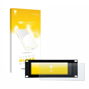 Parte frontal de un envase de producto con el logotipo de la marca upscreen. Al lado se muestra el dispositivo GeeekPi DP-0059