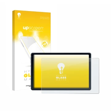 Parte frontal de un envase de producto con el logotipo de la marca upscreen. Al lado se muestra el dispositivo MUISOO MUIC1070