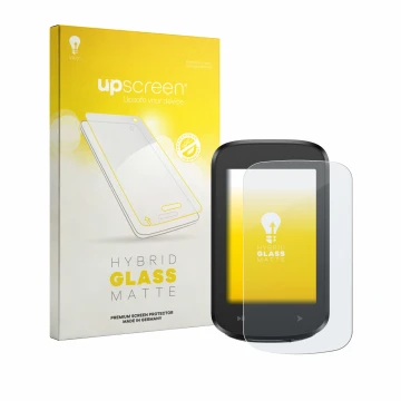 Parte frontal de un envase de producto con el logotipo de la marca upscreen. Al lado se muestra el dispositivo igpsport BSC100