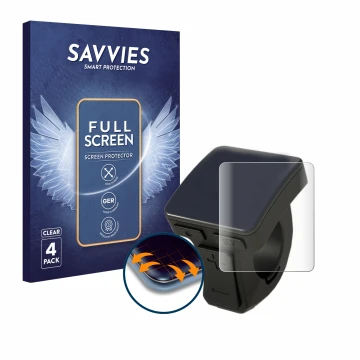 Parte frontal de un envase de producto con el logotipo de la marca Savvies. Al lado se muestra el dispositivo Brose Allround 6
