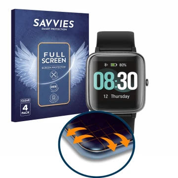 Parte frontal de un envase de producto con el logotipo de la marca Savvies. Al lado se muestra el dispositivo CanMixs ID205L c
