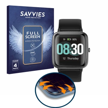 Parte frontal de un envase de producto con el logotipo de la marca Savvies. Al lado se muestra el dispositivo Putare 205L con 