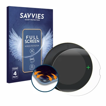 Parte frontal de un envase de producto con el logotipo de la marca Savvies. Al lado se muestra el dispositivo Beeline Velo 2 c
