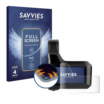 Parte frontal de un envase de producto con el logotipo de la marca Savvies. Al lado se muestra el dispositivo Shimano Steps SC