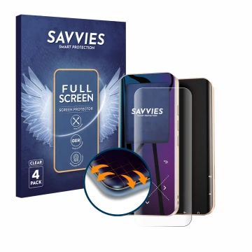 Parte frontal de un envase de producto con el logotipo de la marca Savvies. Al lado se muestra el dispositivo AGPtek A09X con 