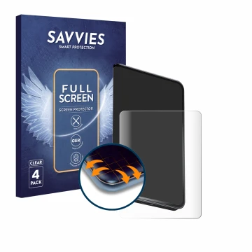 Parte frontal de un envase de producto con el logotipo de la marca Savvies. Al lado se muestra el dispositivo Ledger Stax cryp