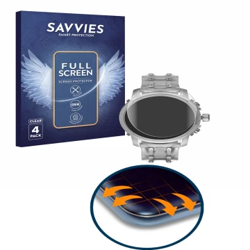 Parte frontal de un envase de producto con el logotipo de la marca Savvies. Al lado se muestra el dispositivo Diesel Griffed (