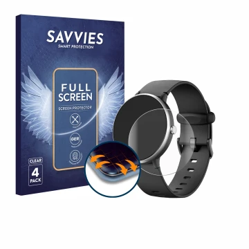 Parte frontal de un envase de producto con el logotipo de la marca Savvies. Al lado se muestra el dispositivo DIGEEHOT H39r co