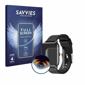 Parte frontal de un envase de producto con el logotipo de la marca Savvies. Al lado se muestra el dispositivo Popglory IP67 1.