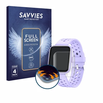 Parte frontal de un envase de producto con el logotipo de la marca Savvies. Al lado se muestra el dispositivo Butele H69 con s