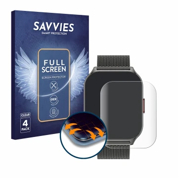 Parte frontal de un envase de producto con el logotipo de la marca Savvies. Al lado se muestra el dispositivo Zoskvee P95 2