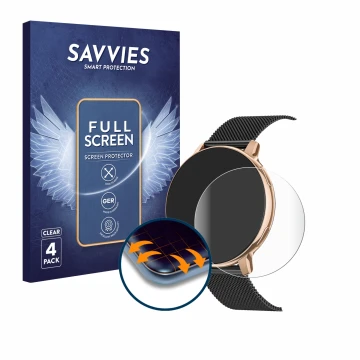 Parte frontal de un envase de producto con el logotipo de la marca Savvies. Al lado se muestra el dispositivo Naixues S53 1.39