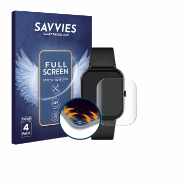 Parte frontal de un envase de producto con el logotipo de la marca Savvies. Al lado se muestra el dispositivo Reflex Active Se