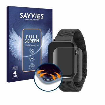 Parte frontal de un envase de producto con el logotipo de la marca Savvies. Al lado se muestra el dispositivo Reflex Active Se
