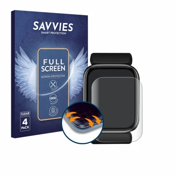 Parte frontal de un envase de producto con el logotipo de la marca Savvies. Al lado se muestra el dispositivo YHE BP Doctor Fi