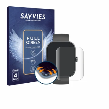 Parte frontal de un envase de producto con el logotipo de la marca Savvies. Al lado se muestra el dispositivo zakotu Y66 1.96