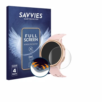 Parte frontal de un envase de producto con el logotipo de la marca Savvies. Al lado se muestra el dispositivo Sanorum G53 1.27