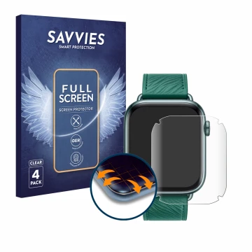 Parte frontal de un envase de producto con el logotipo de la marca Savvies. Al lado se muestra el dispositivo Honor Watch 5 co