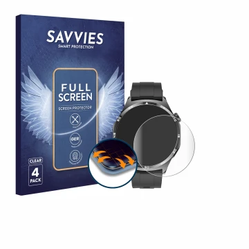 Parte frontal de un envase de producto con el logotipo de la marca Savvies. Al lado se muestra el dispositivo Marsyu MT300 1.4