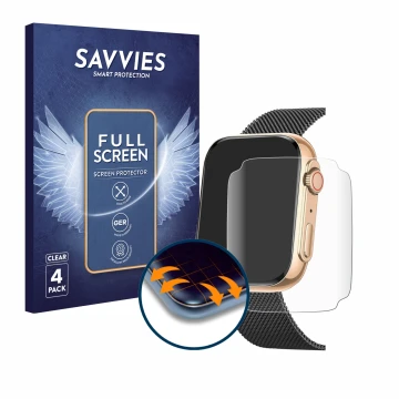 Parte frontal de un envase de producto con el logotipo de la marca Savvies. Al lado se muestra el dispositivo Powerwill Smartw