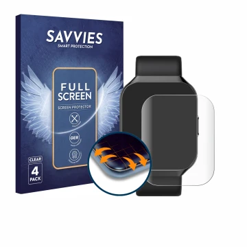 Parte frontal de un envase de producto con el logotipo de la marca Savvies. Al lado se muestra el dispositivo HOIFA P98 1.96