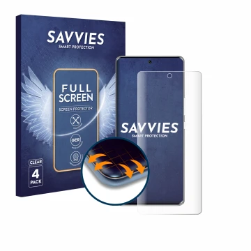 Parte frontal de un envase de producto con el logotipo de la marca Savvies. Al lado se muestra el dispositivo Fossibot S3 Pro 
